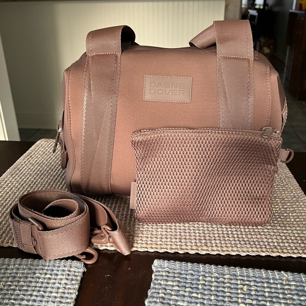 Dagne Dover Small Landon with Crossbody Strap and Pouch in Dune